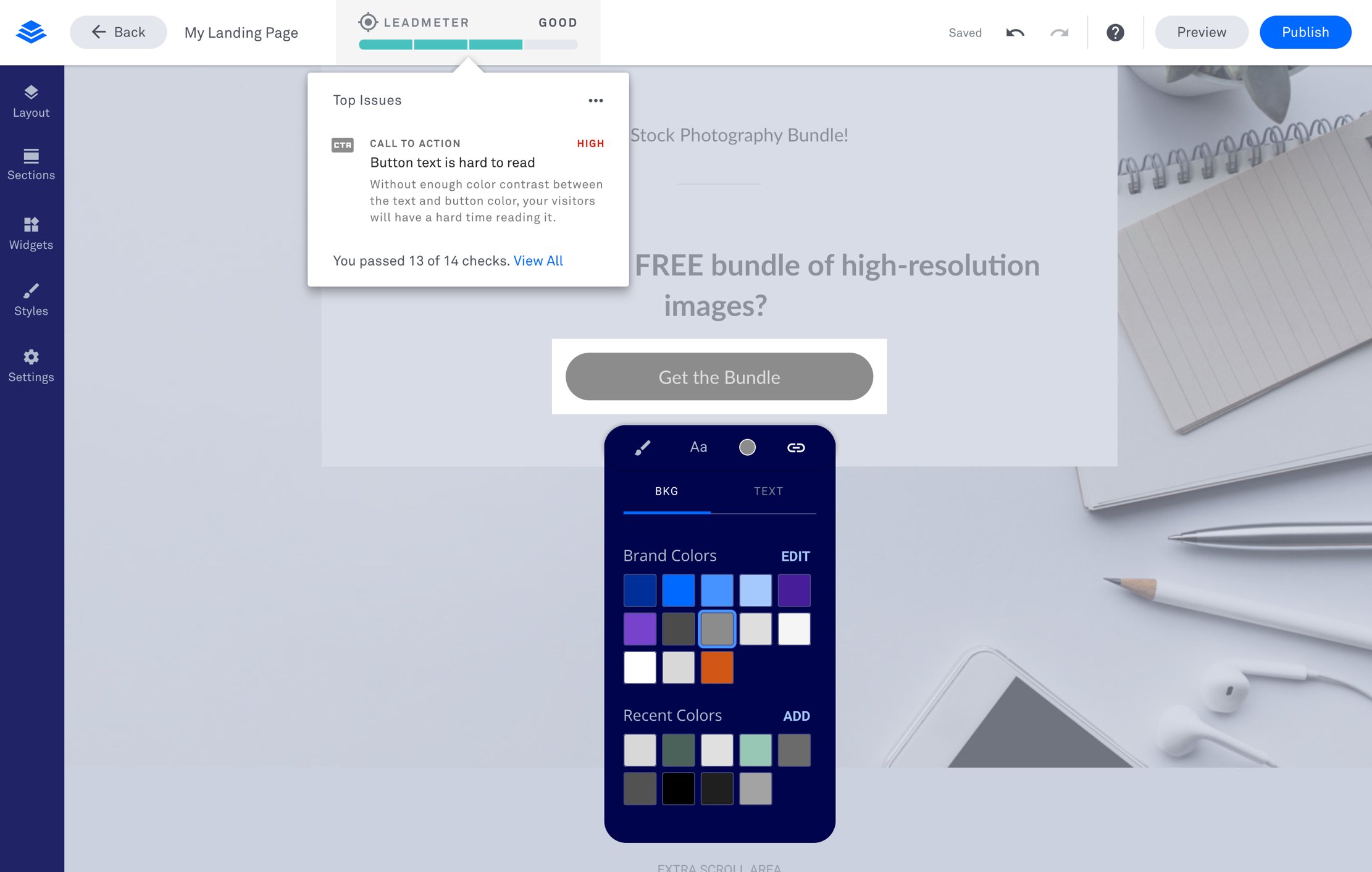 Leadpages screenshot & Video