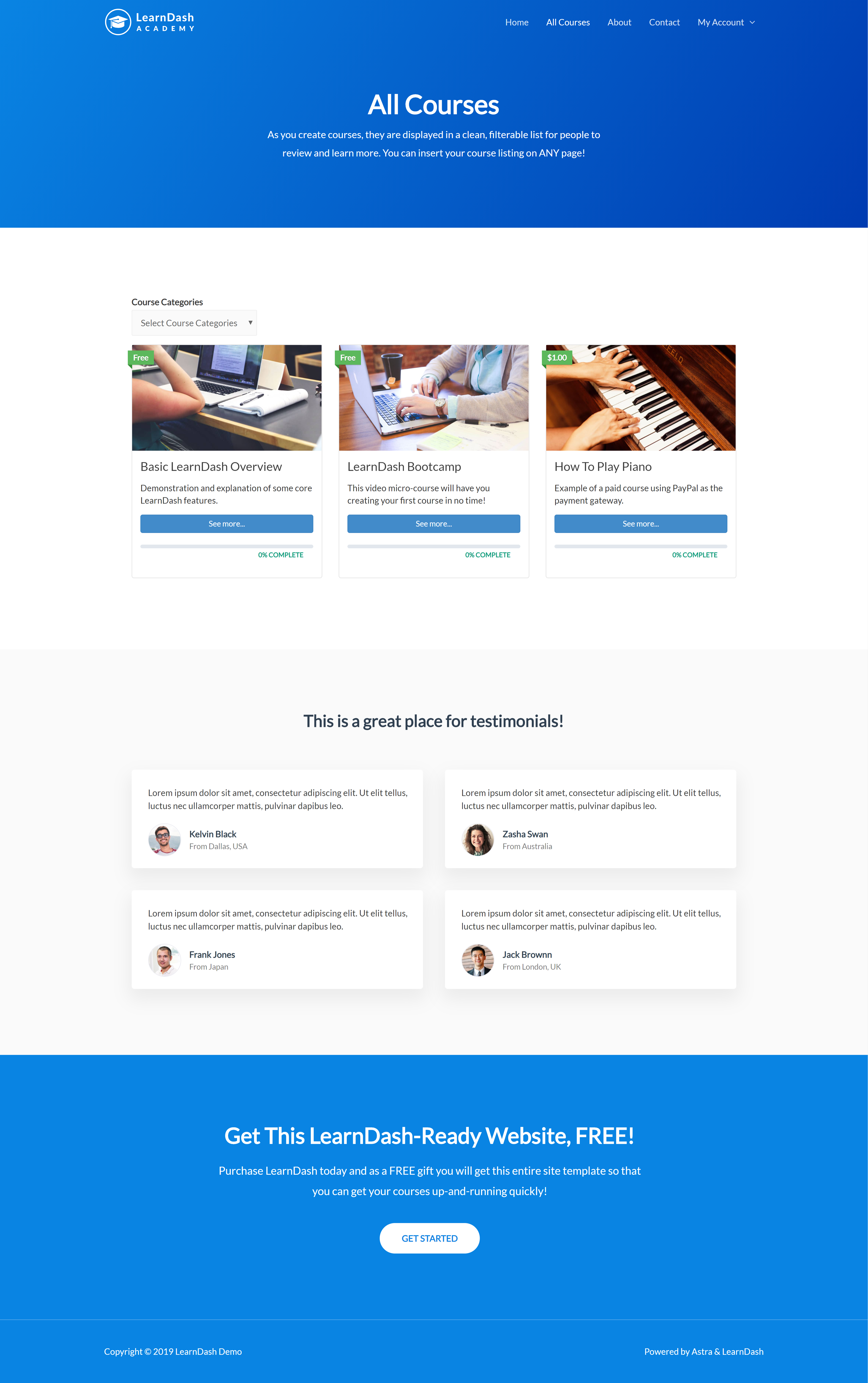 LearnDash screenshot & Video