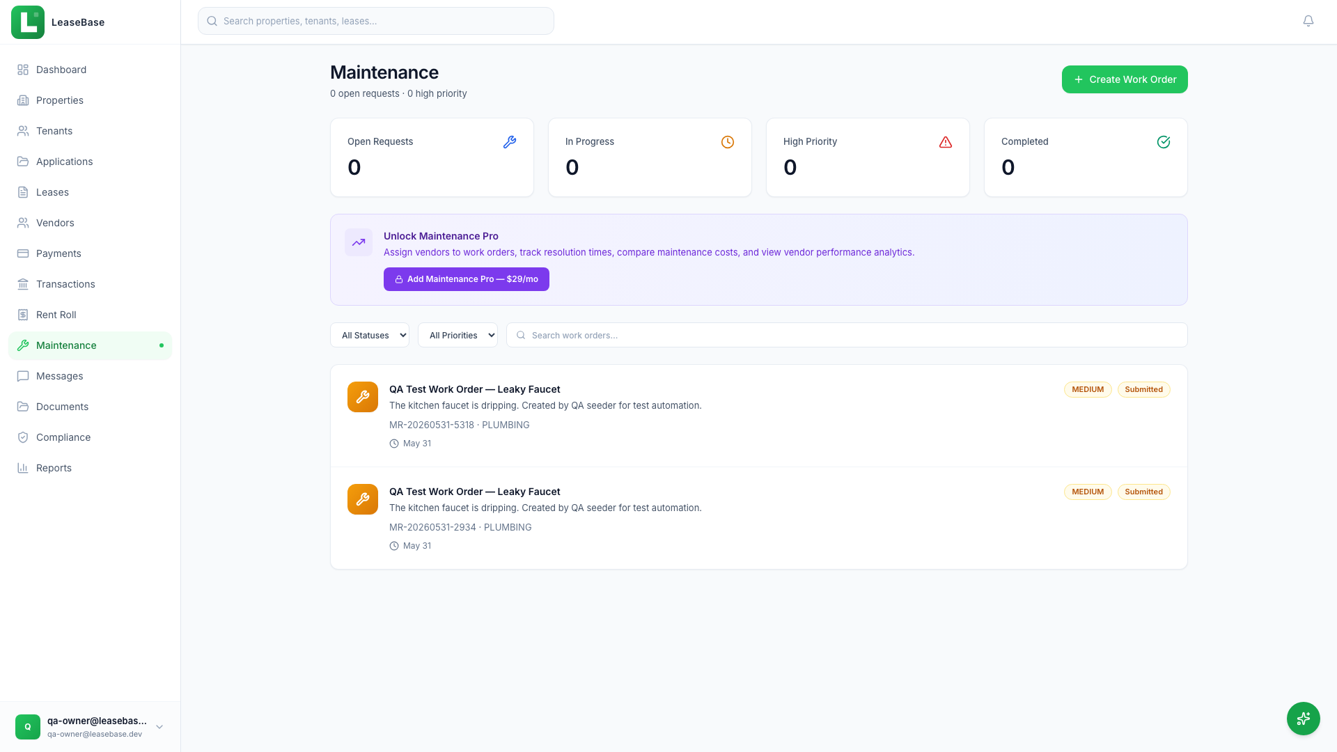 LeaseBase Screenshot