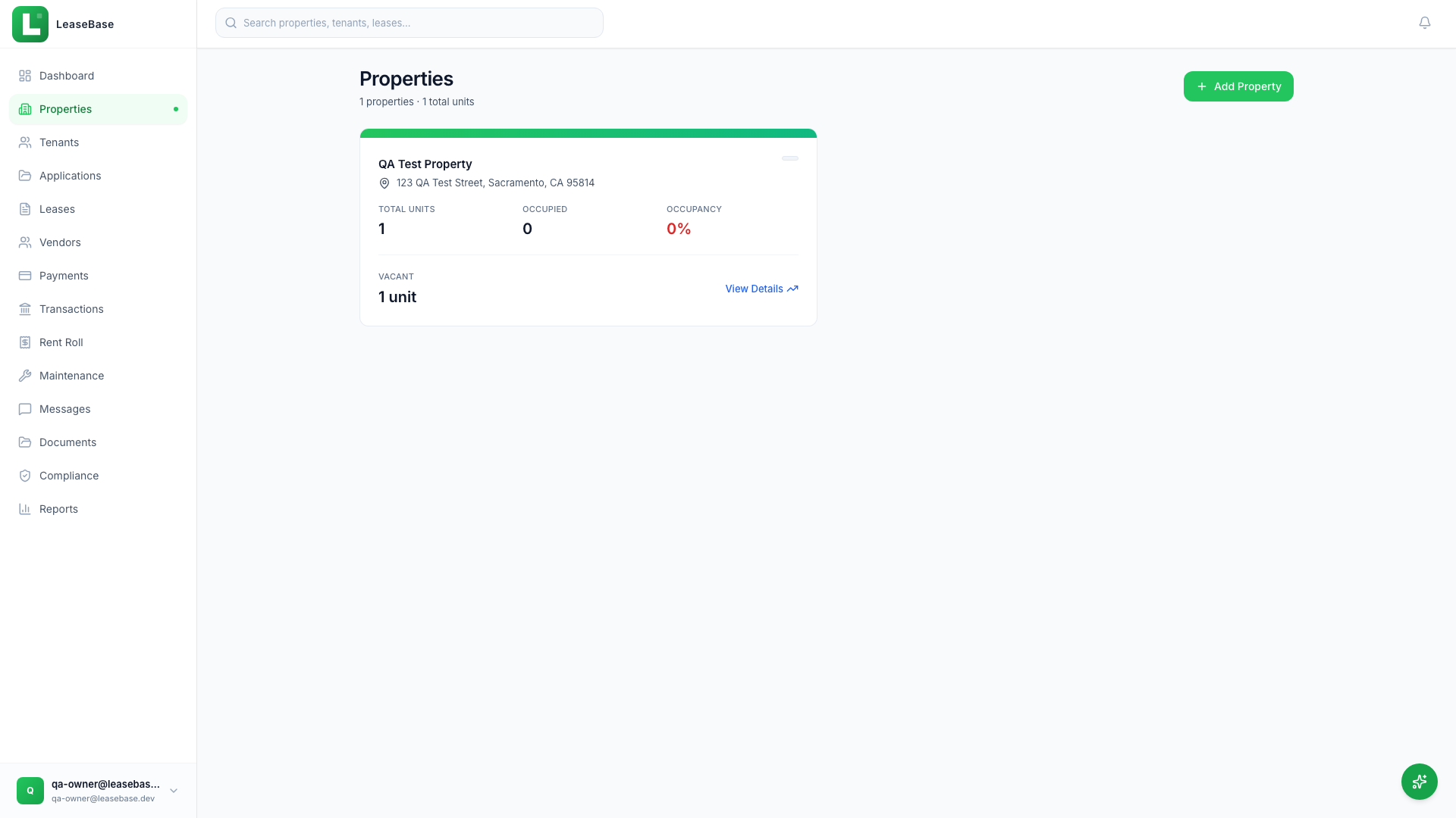 LeaseBase Screenshot