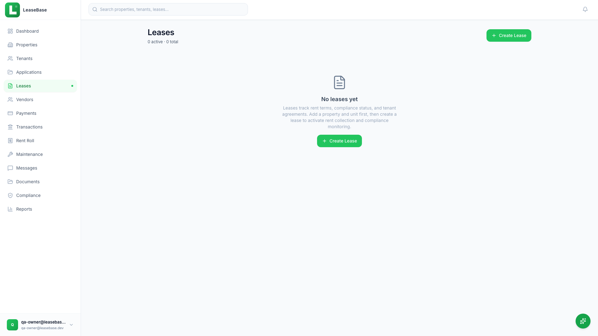 LeaseBase Screenshot