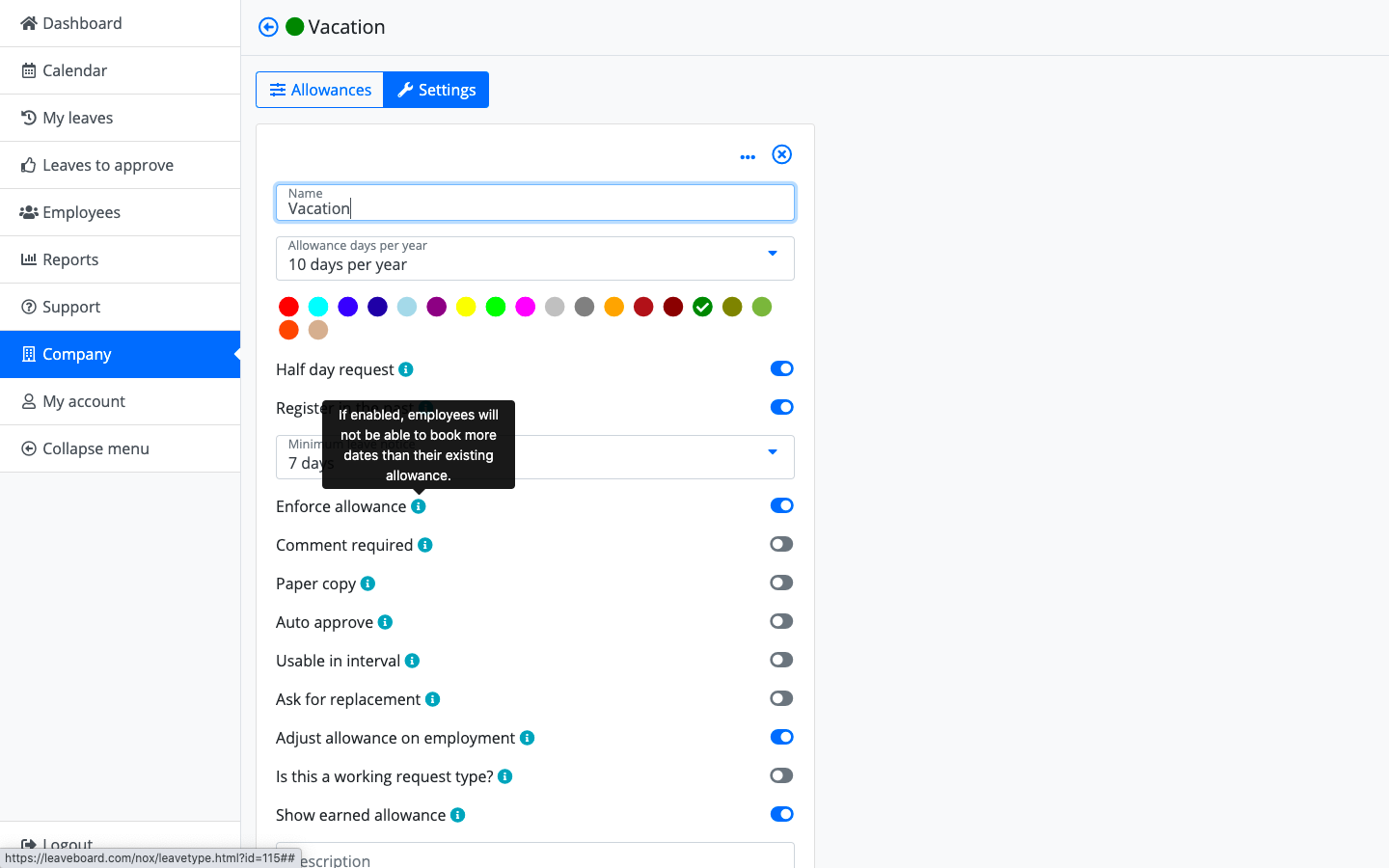 LeaveBoard screenshot & Video
