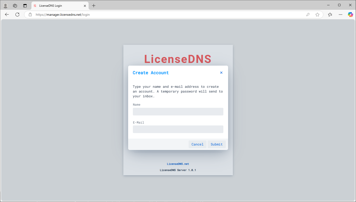 LicenseDNS Screenshot