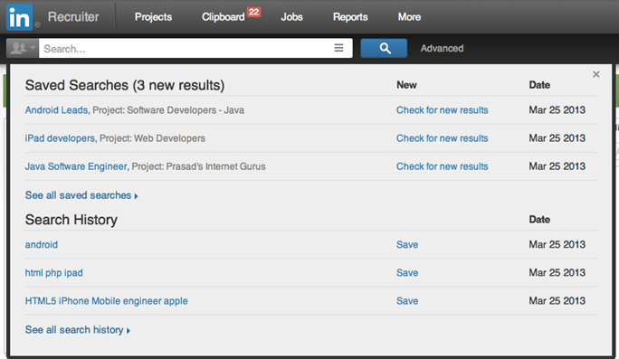 LinkedIn Recruiter Screenshot