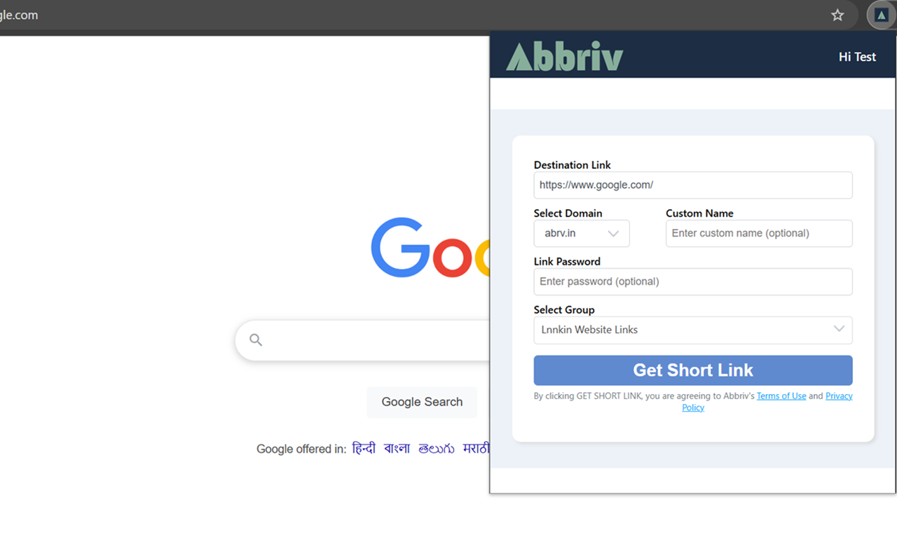 Abbriv Screenshot
