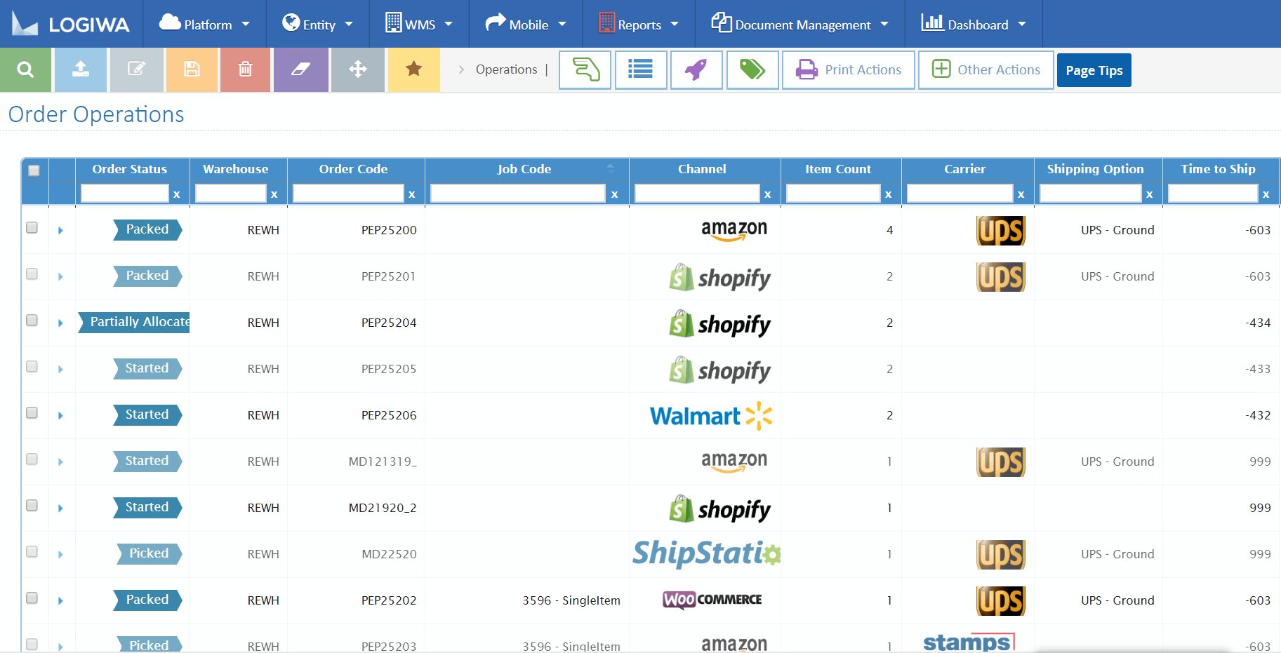 Logiwa WMS screenshot & Video