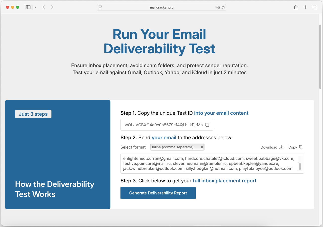 Mailcracker screenshot & Video