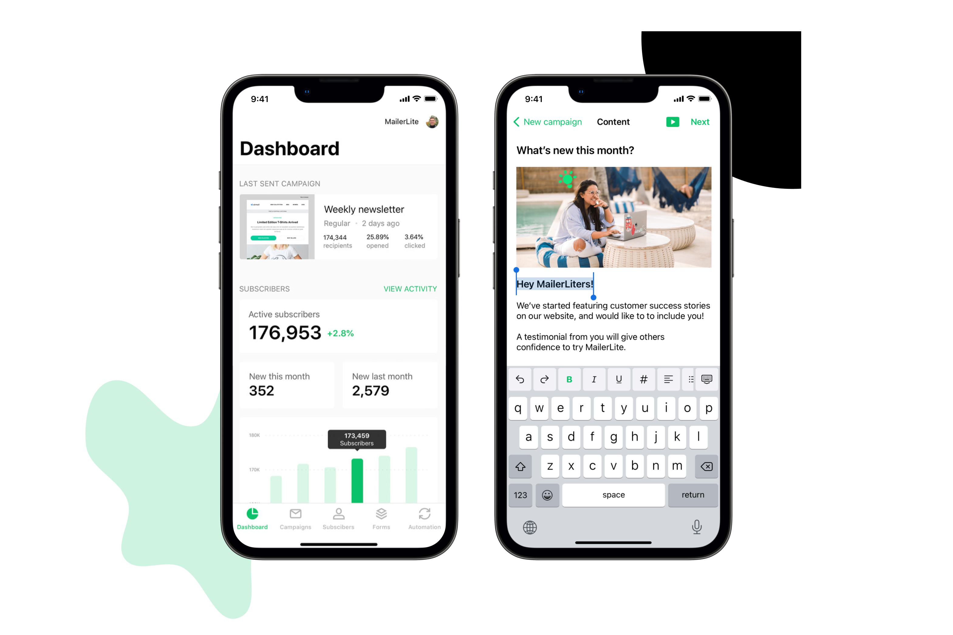 MailerLite screenshot & Video