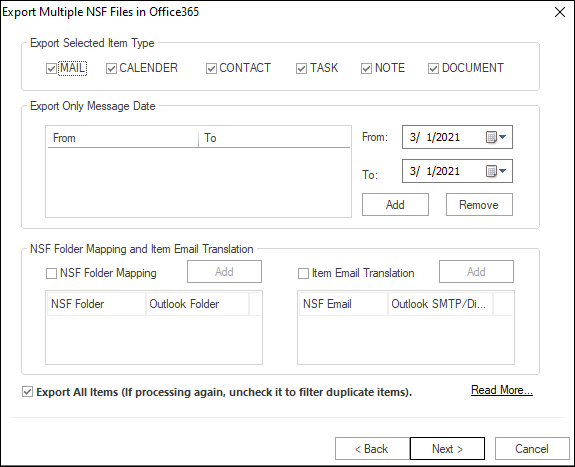 MailsDaddy Lotus Notes Migration Suite Tool Screenshot