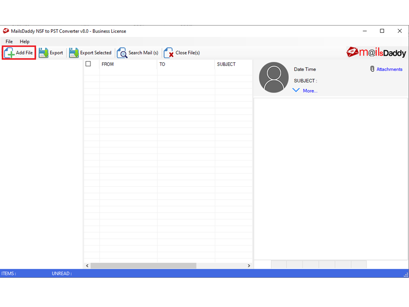 MailsDaddy NSF to PST Converter Screenshot