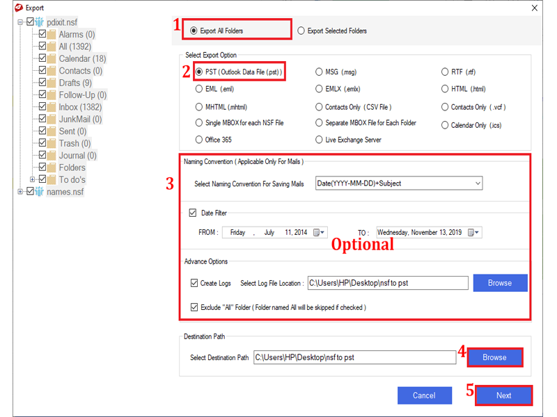 MailsDaddy NSF to PST Converter Screenshot