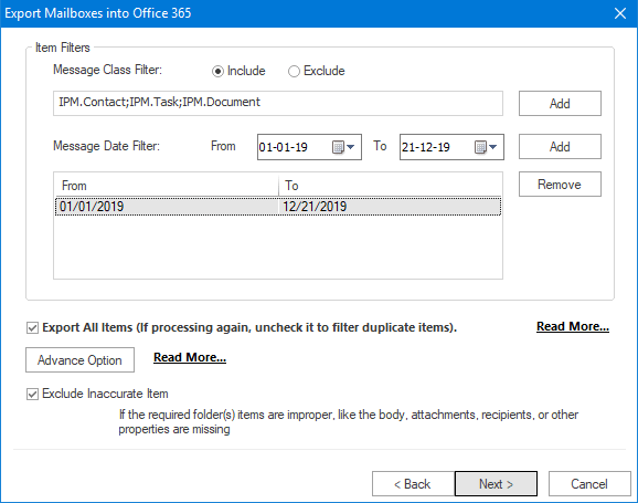 MailsDaddy Office 365 to Office 365 Migration Tool Screenshot