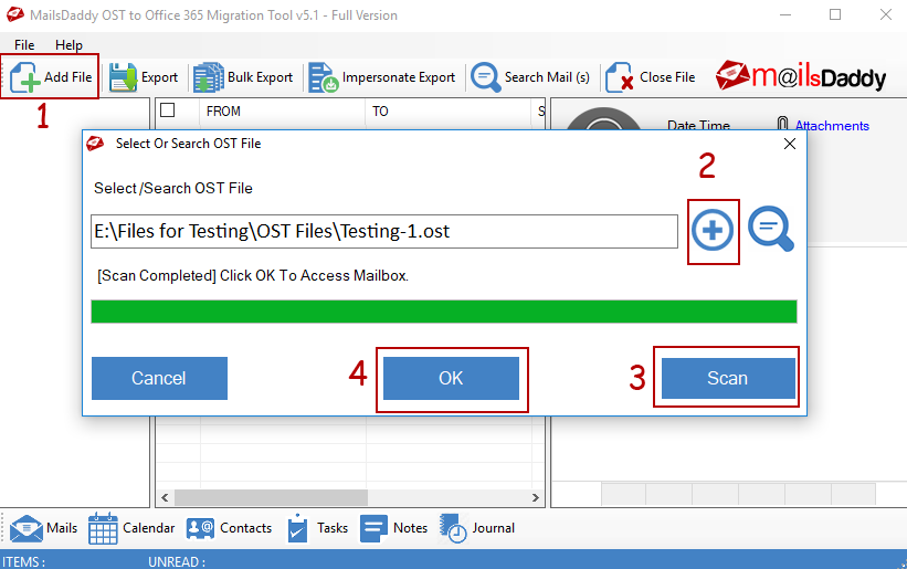 MailsDaddy OST to Office 365 Migration Tool Screenshot