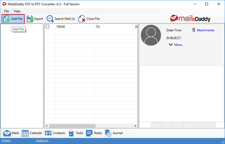 MailsDaddy OST to PST Converter Screenshot