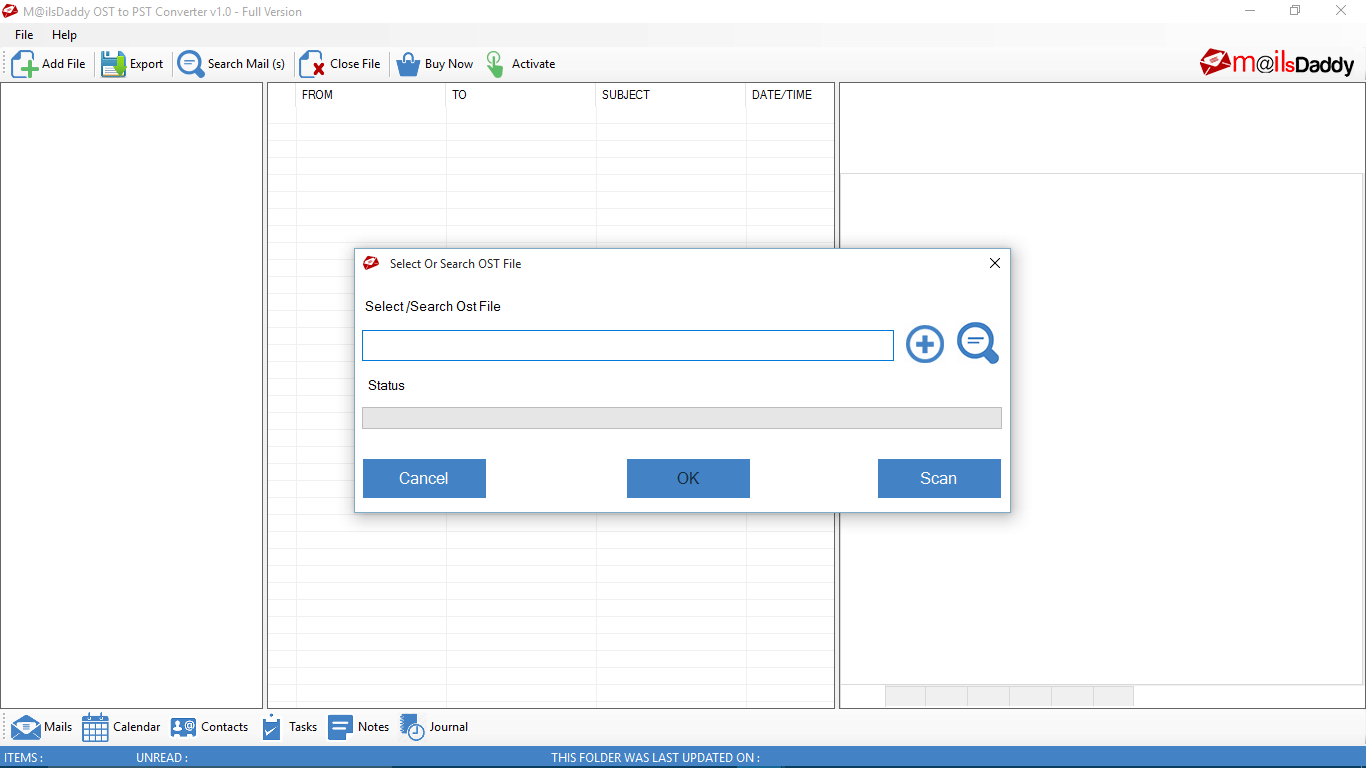 MailsDaddy OST to PST Converter Screenshot