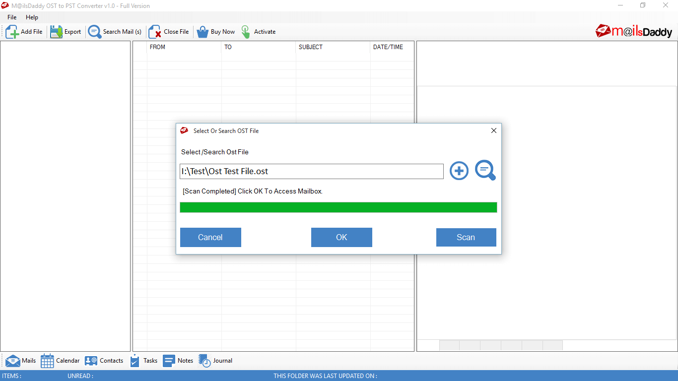 MailsDaddy OST to PST Converter Screenshot