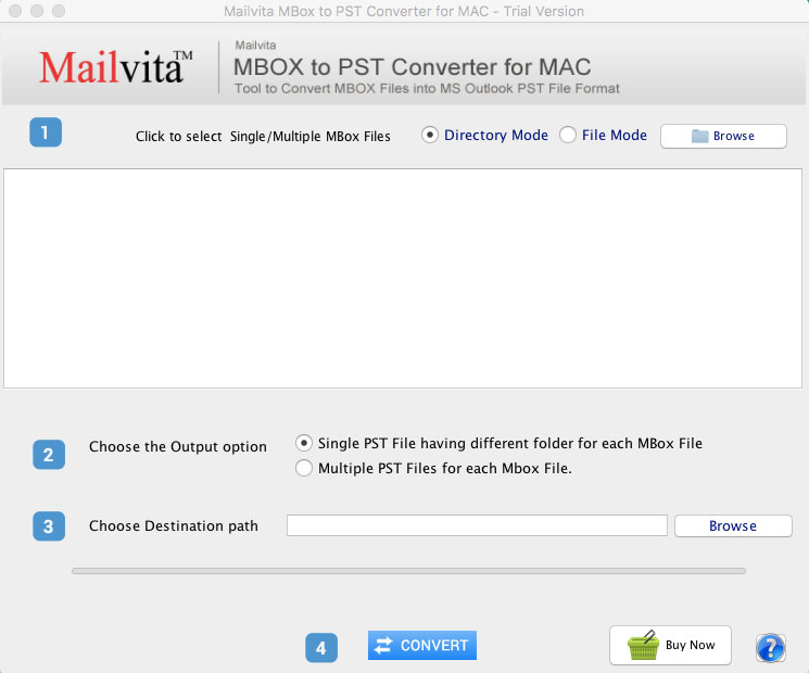 Mailvita Apple Mail to PST Converter for Mac Software Screenshot