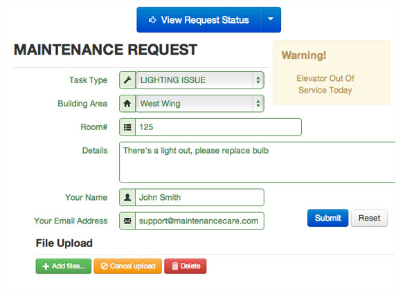 Maintenance Care Screenshot