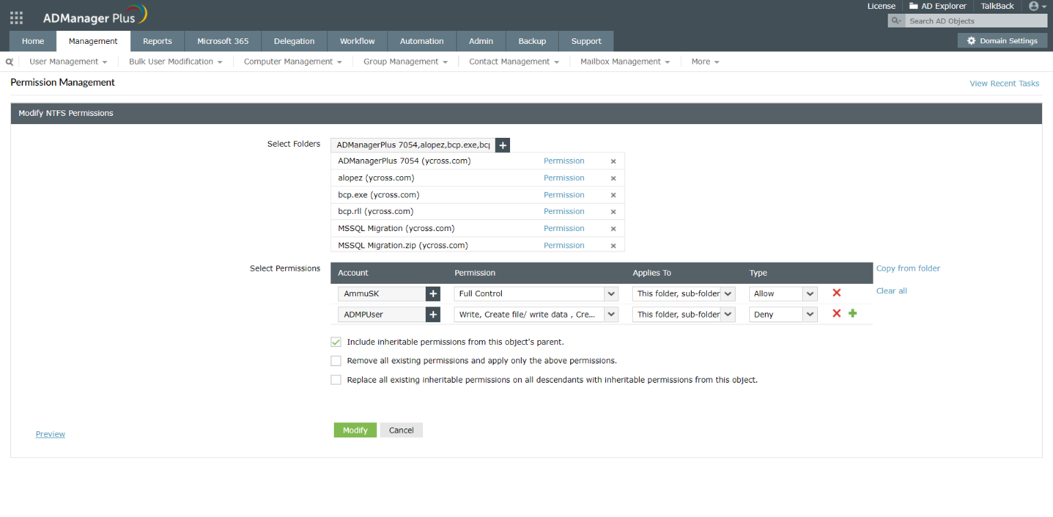ManageEngine ADManager Plus Screenshot
