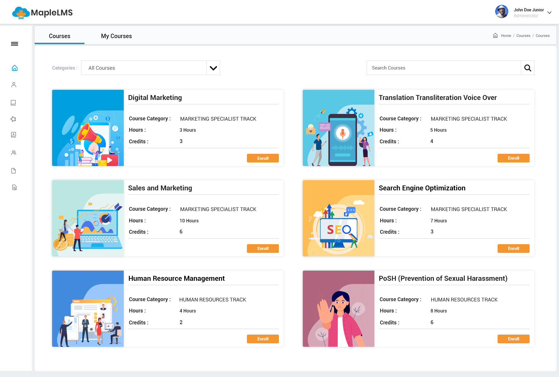 MapleLMS screenshot & Video