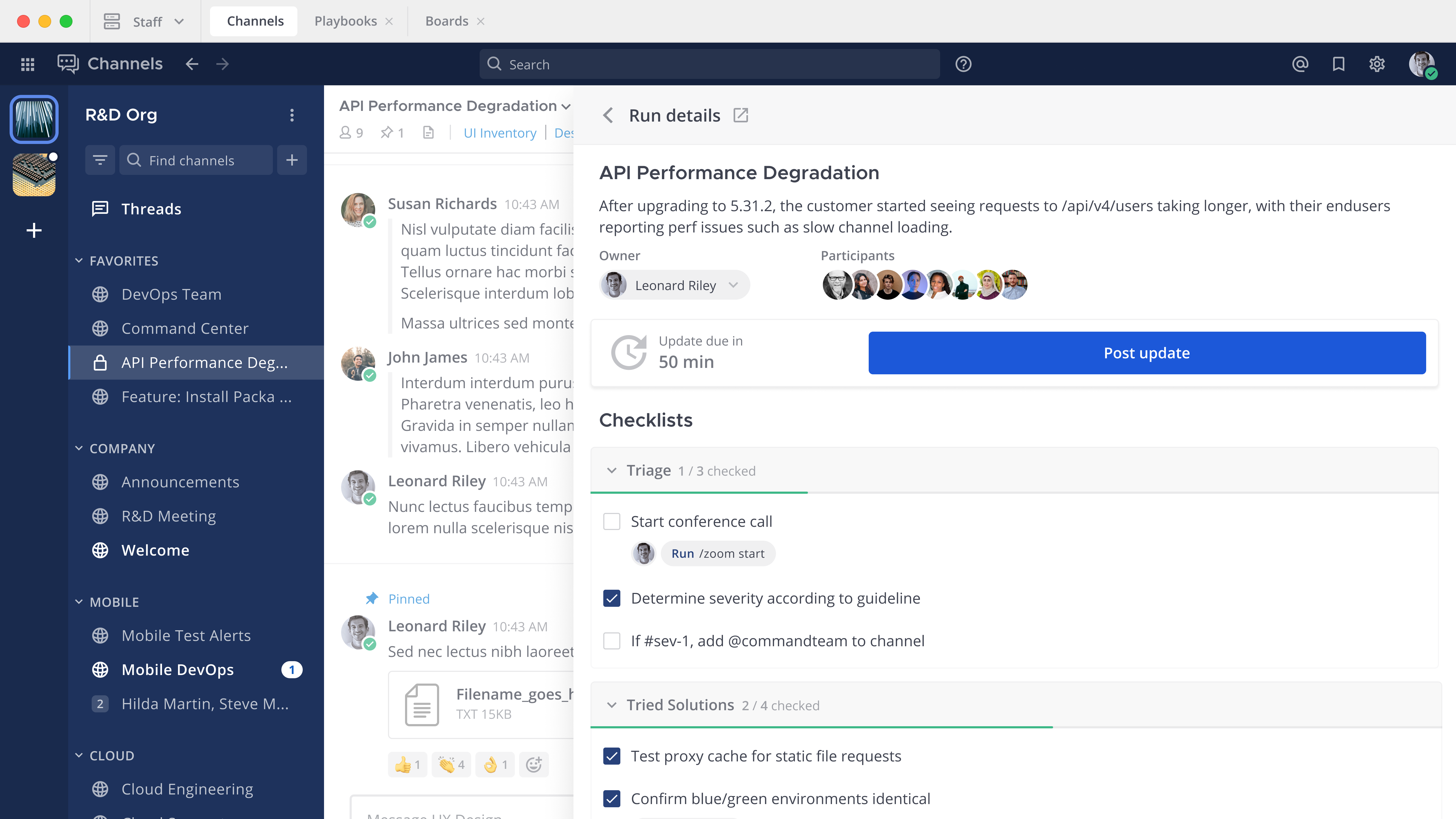 Mattermost screenshot & Video