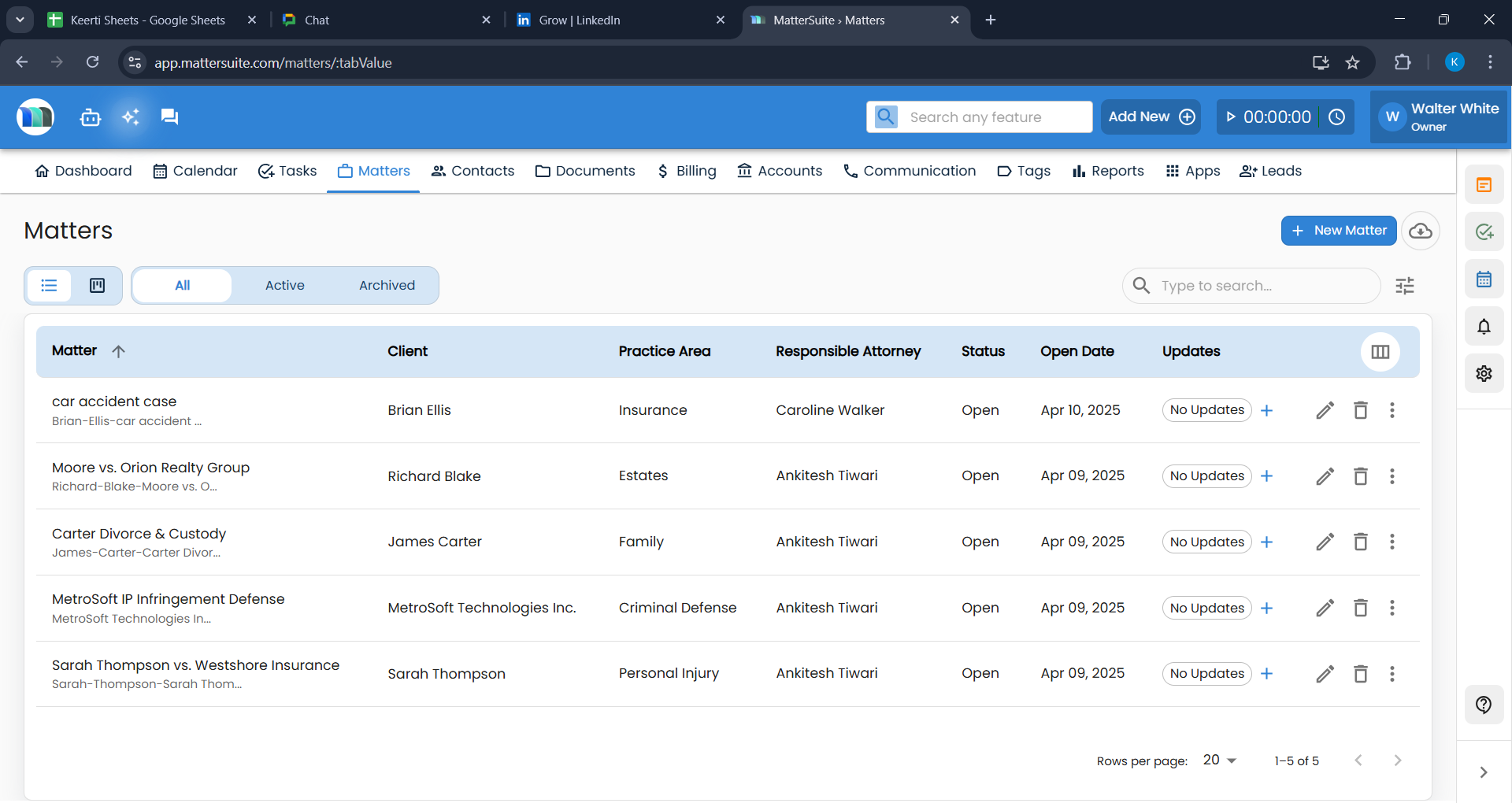 MatterSuite ELM Screenshot