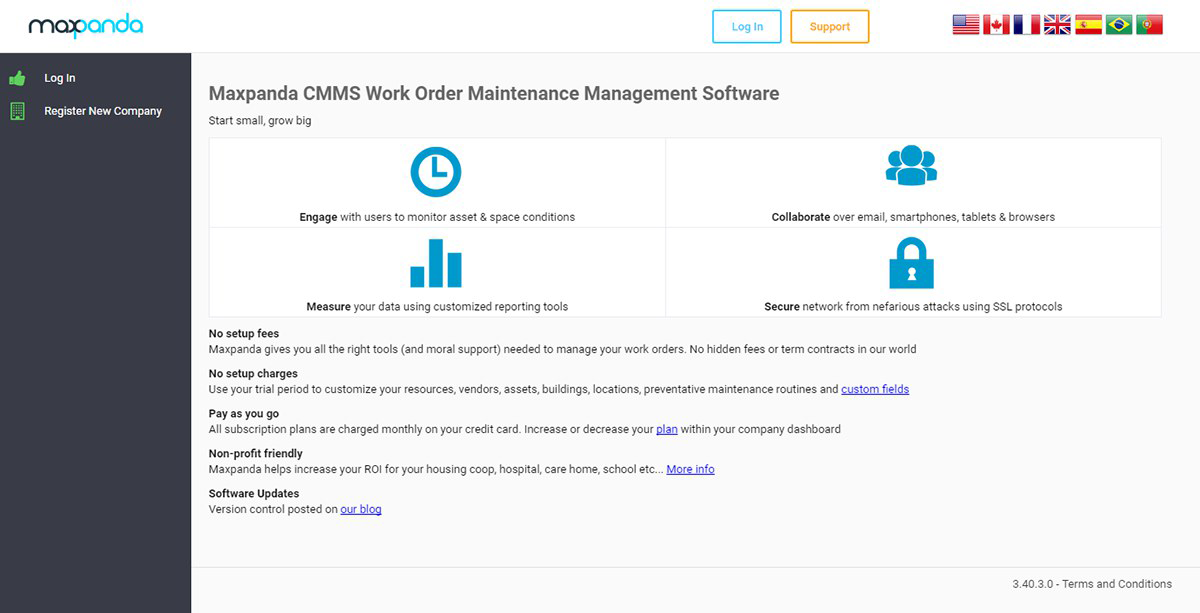 Maxpanda CMMS Screenshot