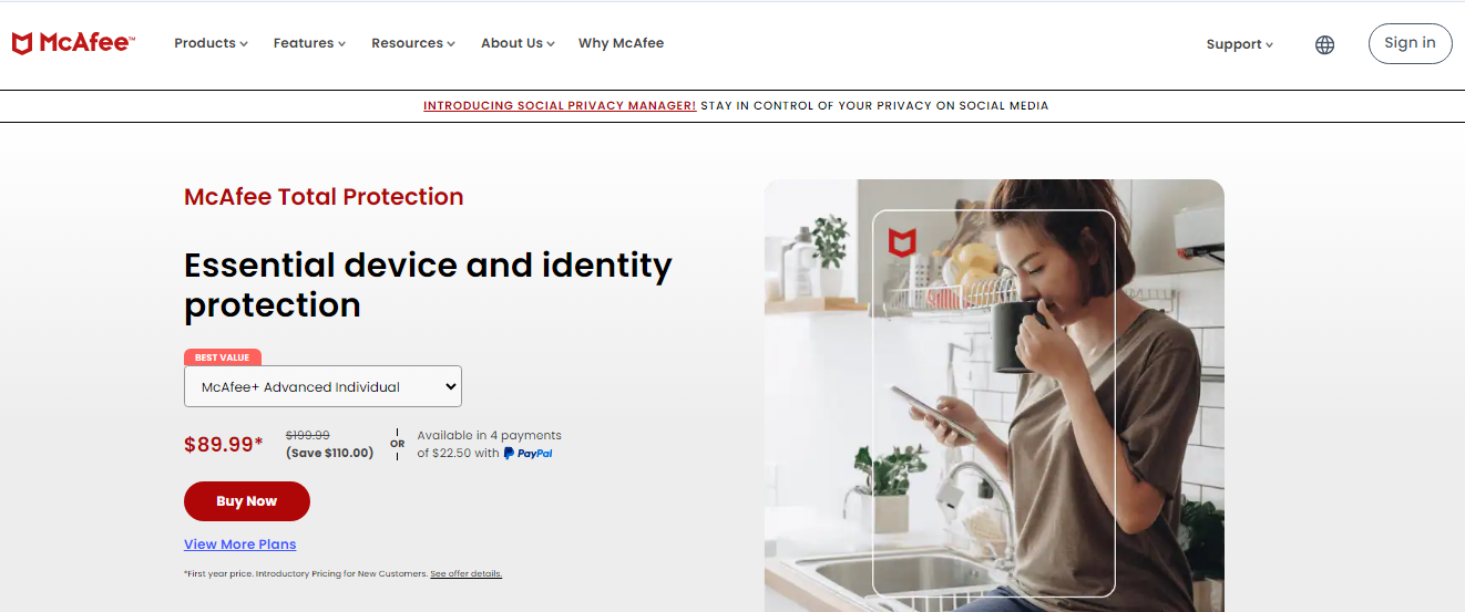 McAfee AntiVirus Plus Screenshot