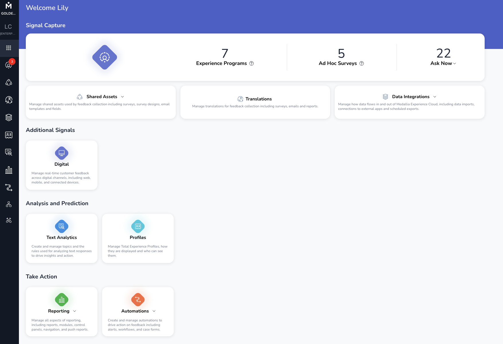 Medallia Customer Experience Screenshot
