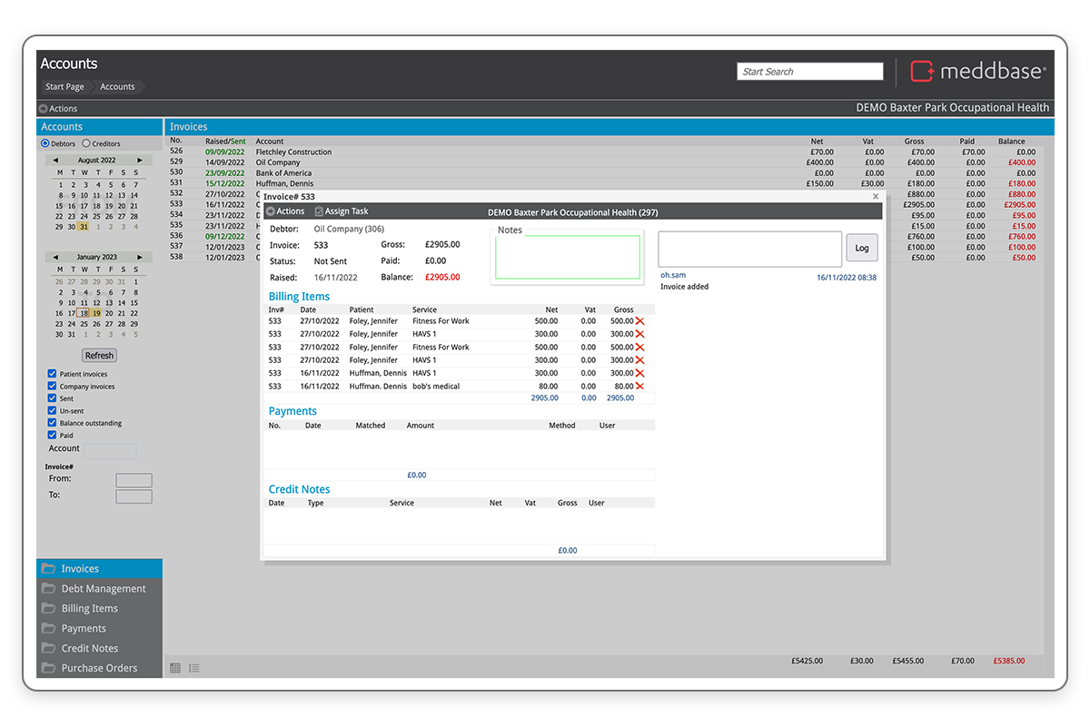Meddbase Screenshot