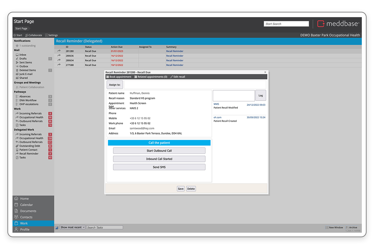 Meddbase Screenshot