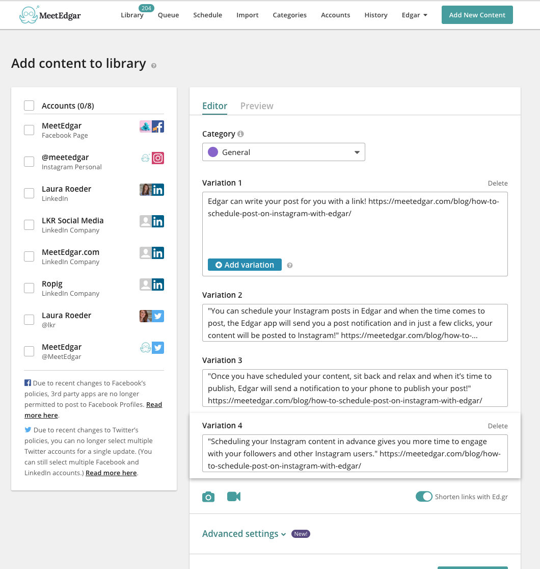 MeetEdgar Screenshot