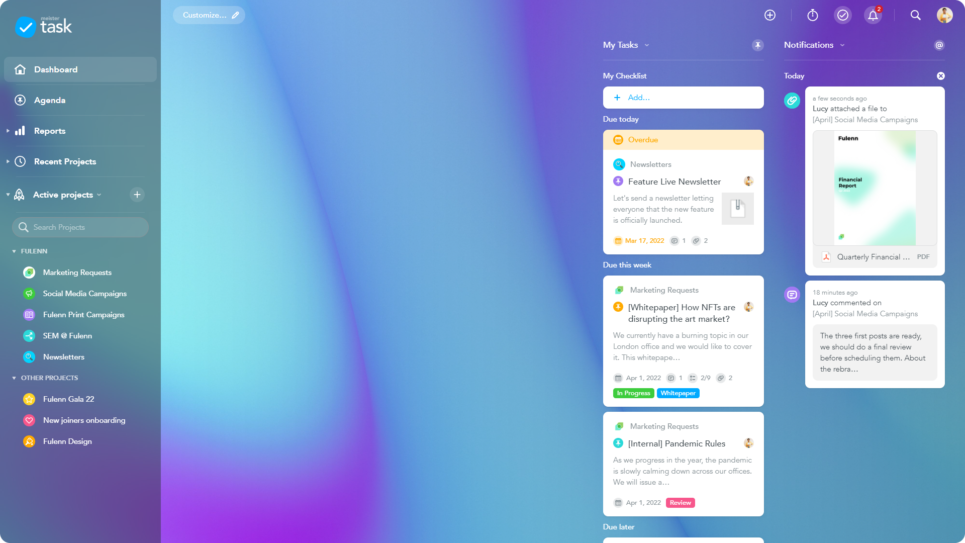 MeisterTask screenshot & Video