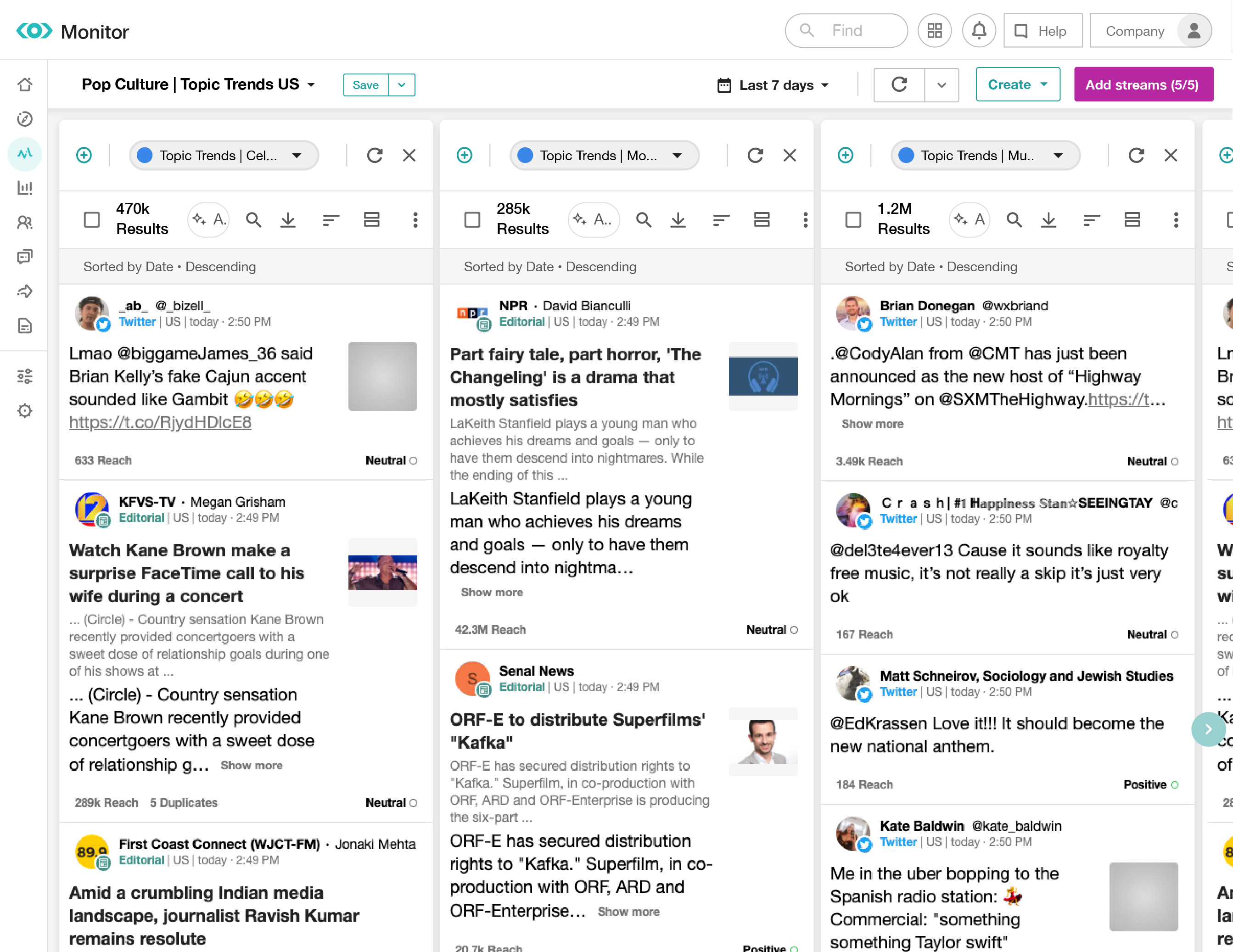 Meltwater screenshot & Video