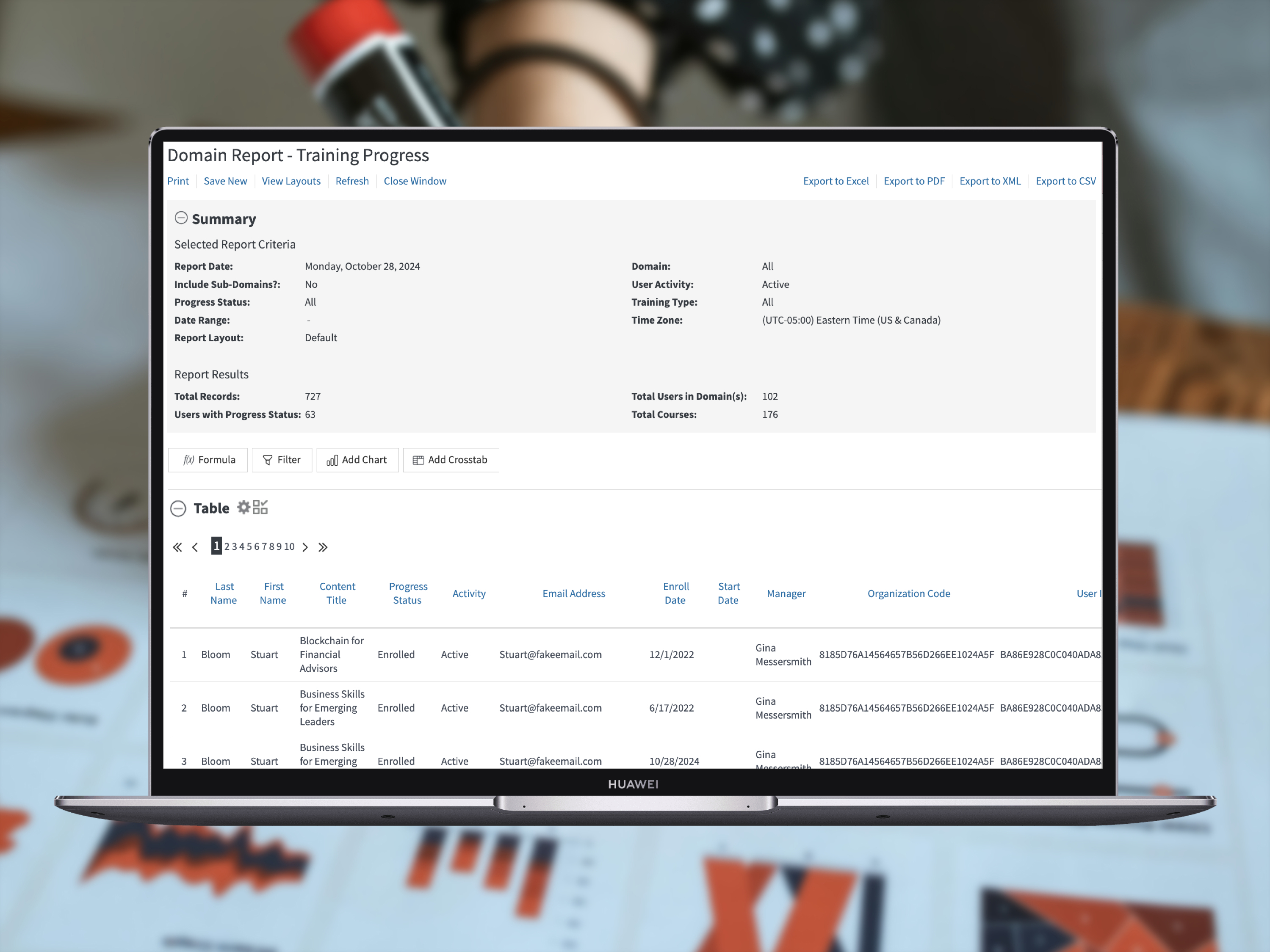 Meridian LMS Screenshot