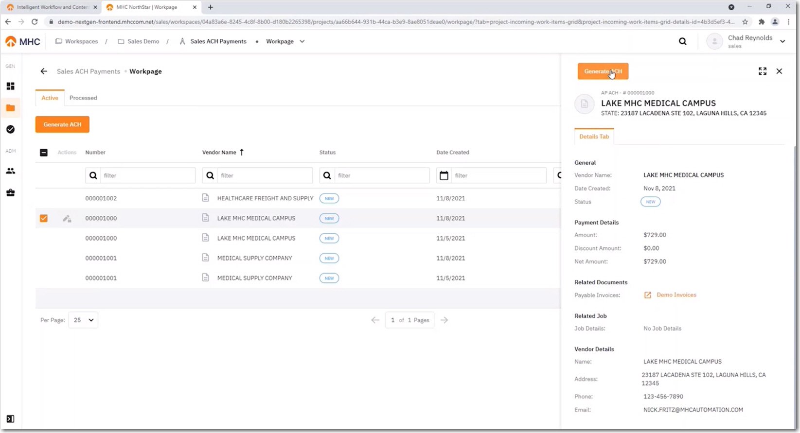 MHC Software Screenshot