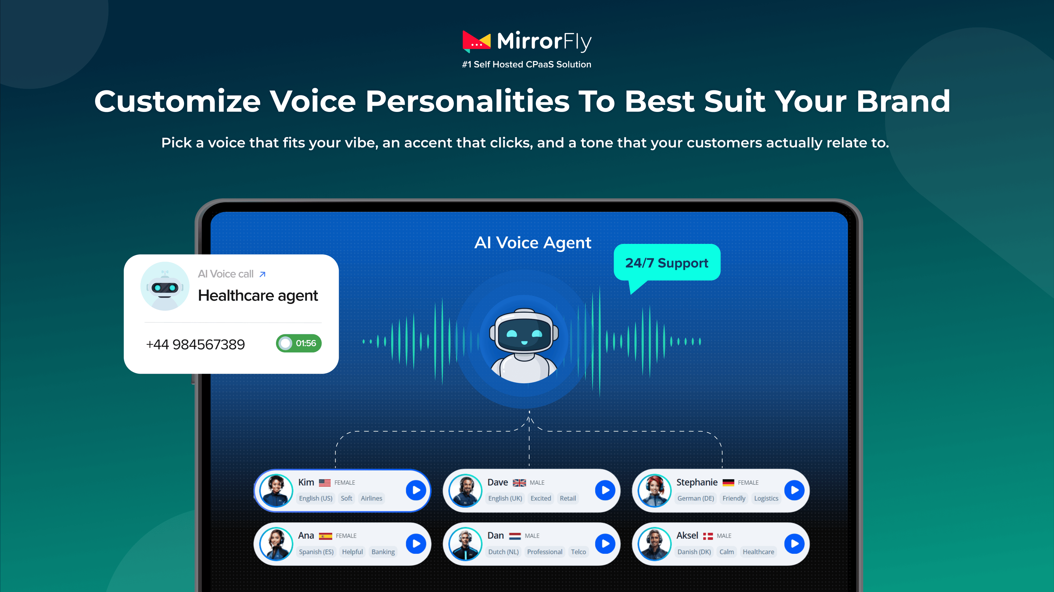 MirrorFly AI Voice Agent screenshot & Video