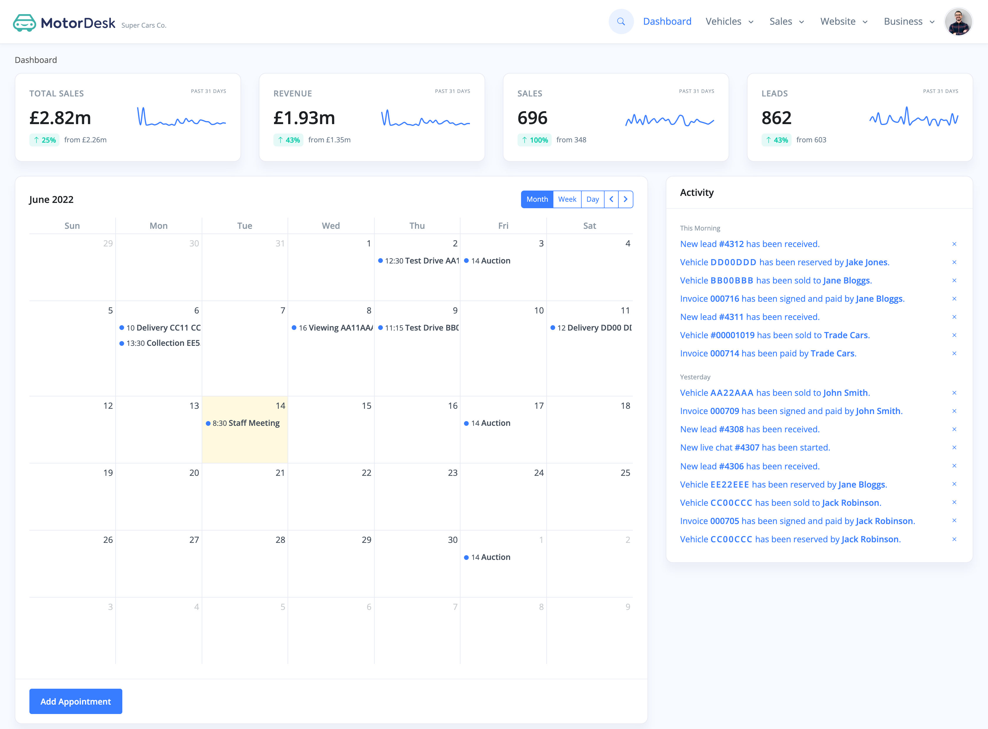 MotorDesk Screenshot