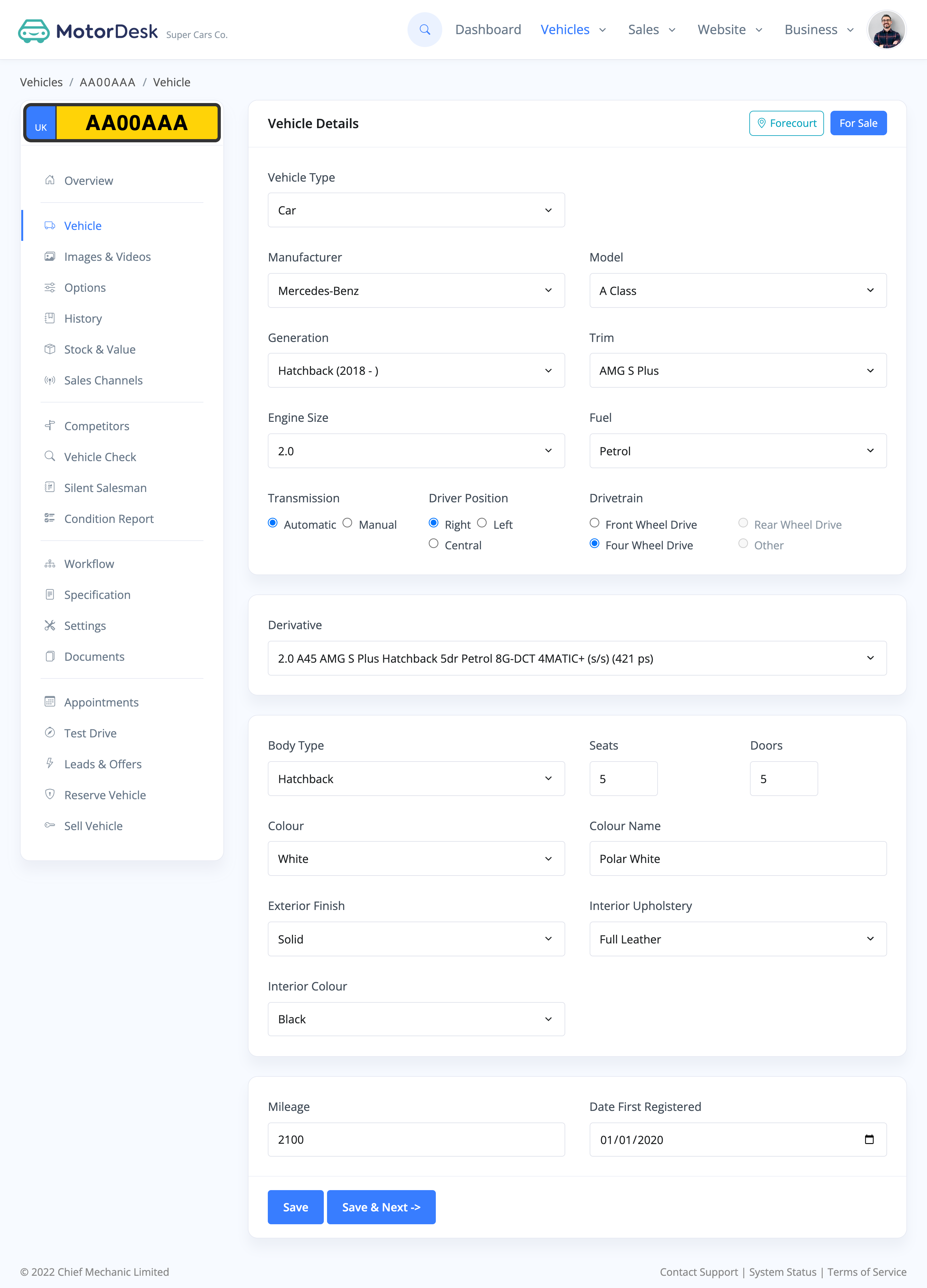 MotorDesk Screenshot