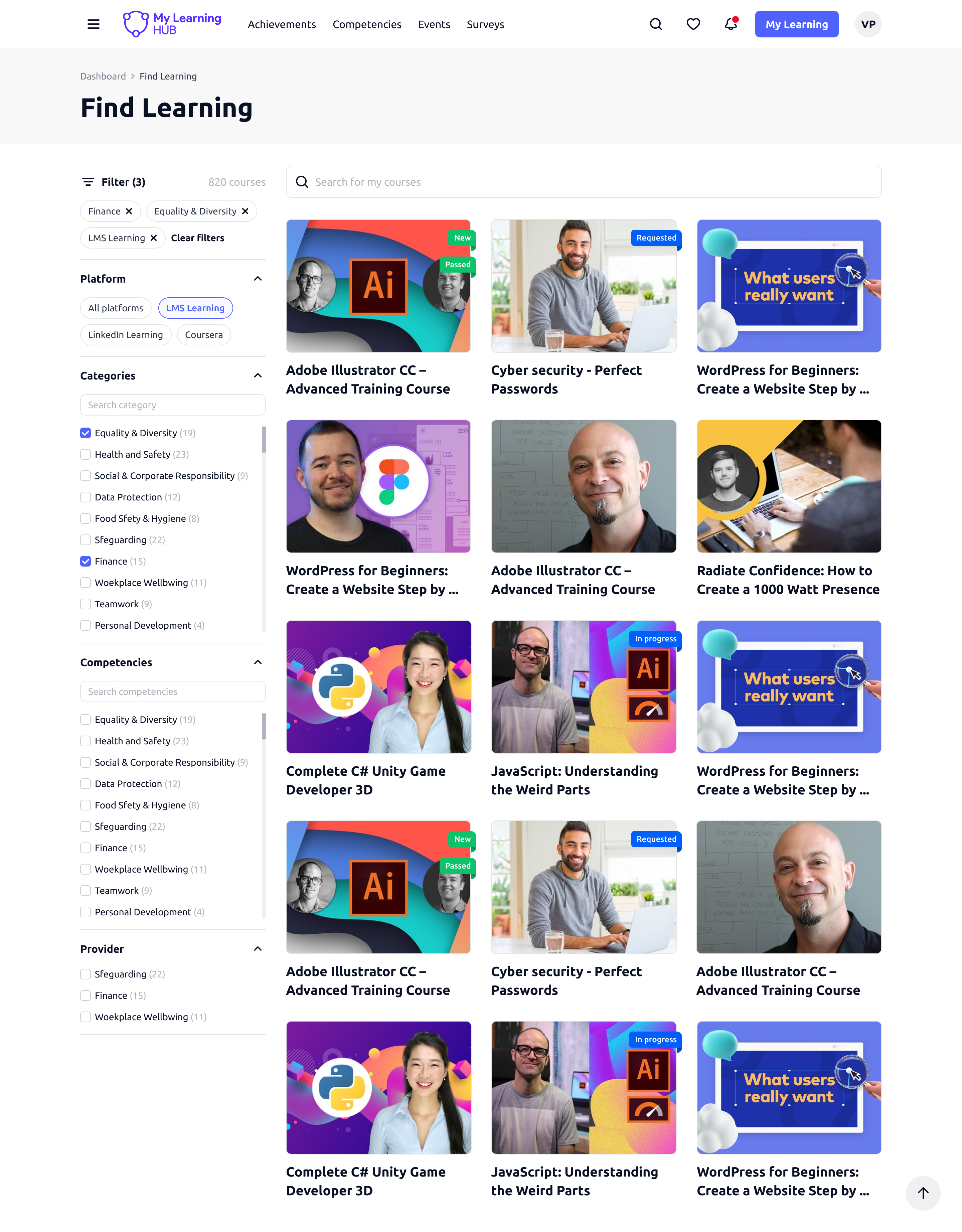 My Learning Hub screenshot & Video
