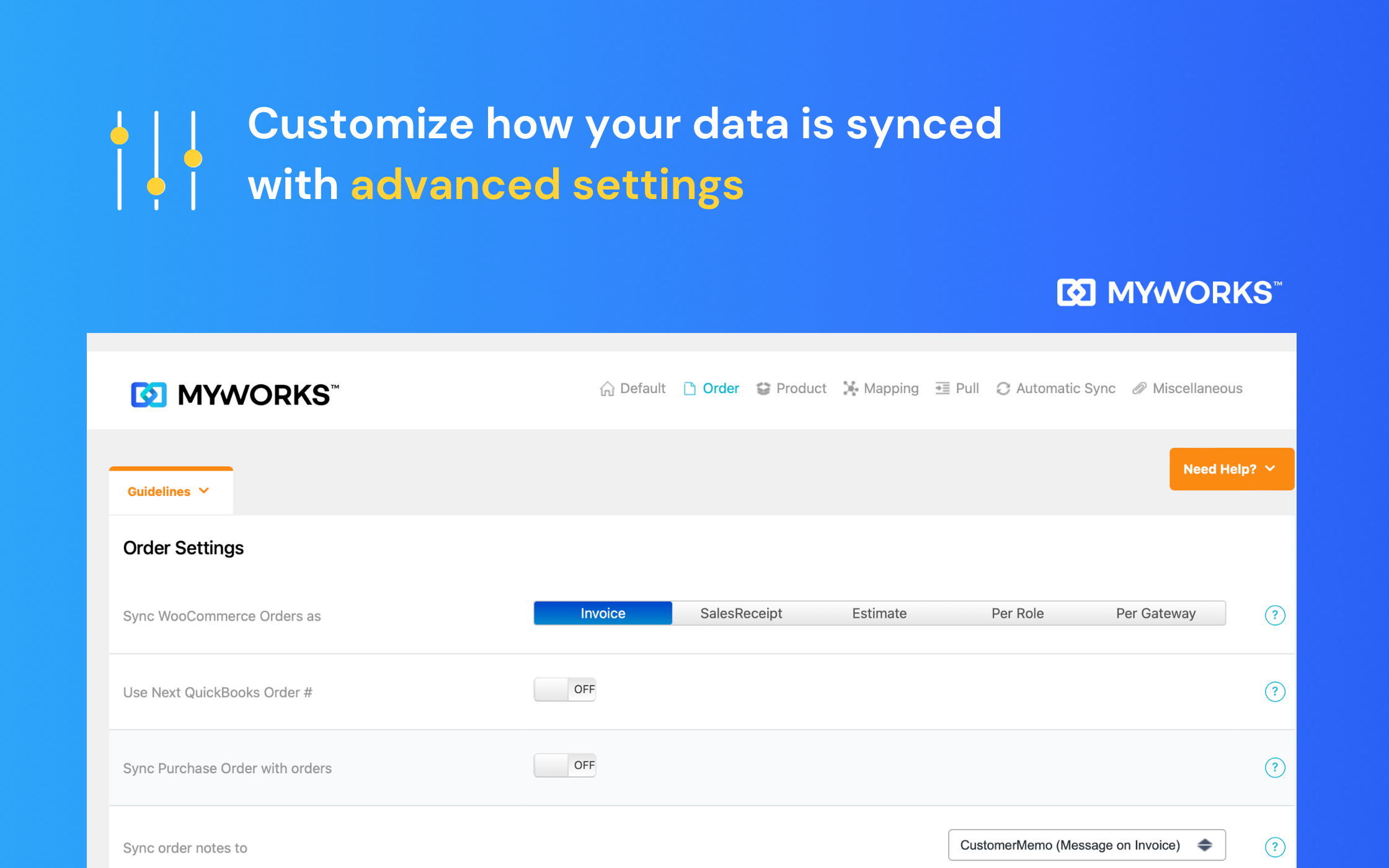 MyWorks Sync Screenshot