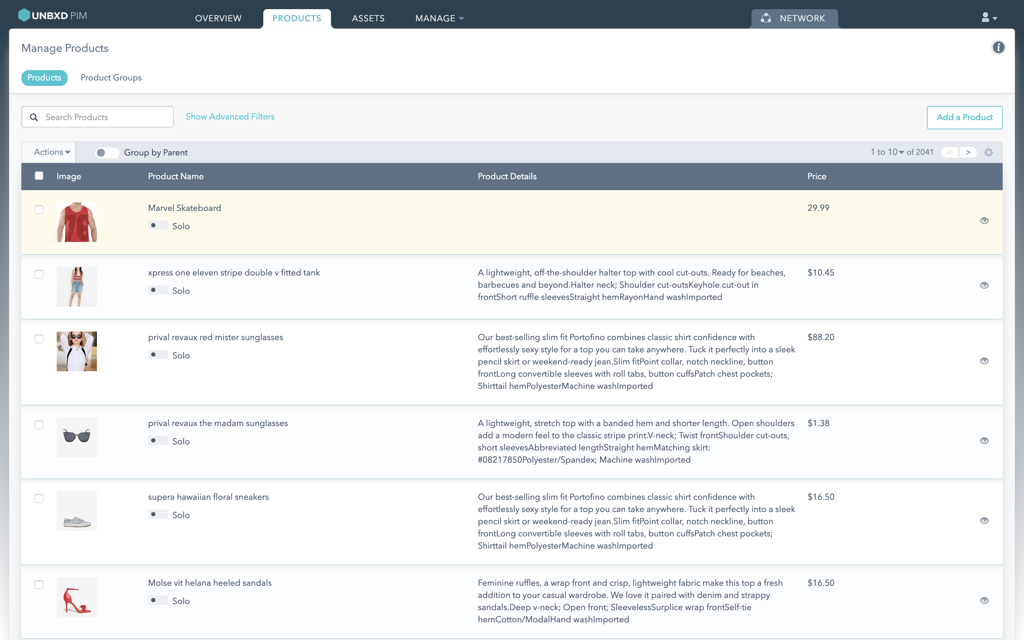 Netcore Unbxd PIM Screenshot