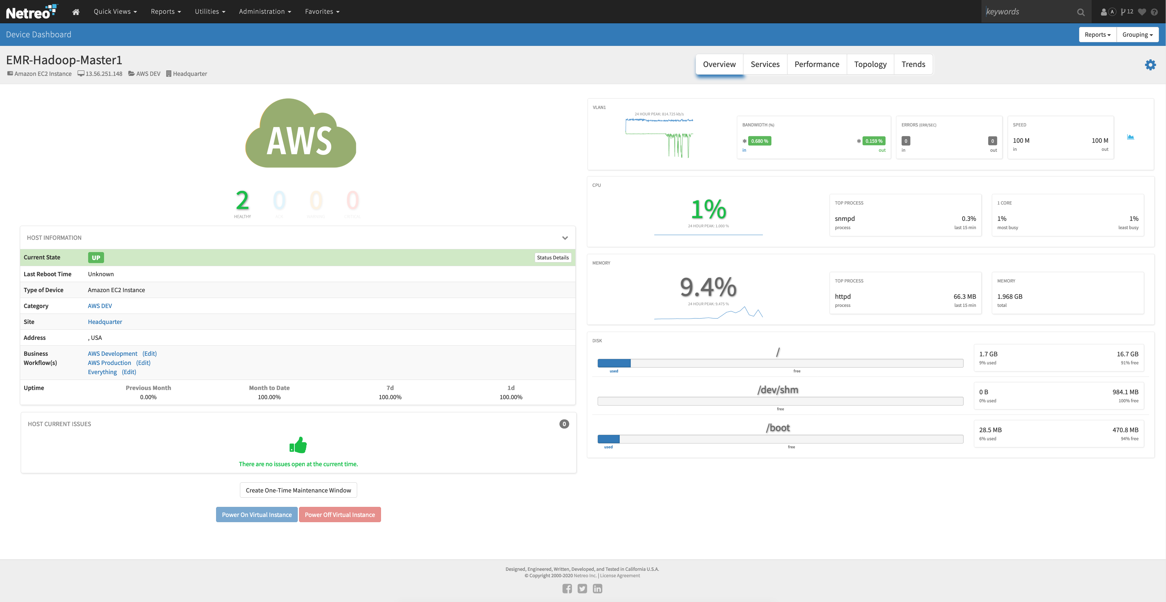 Netreo Screenshot