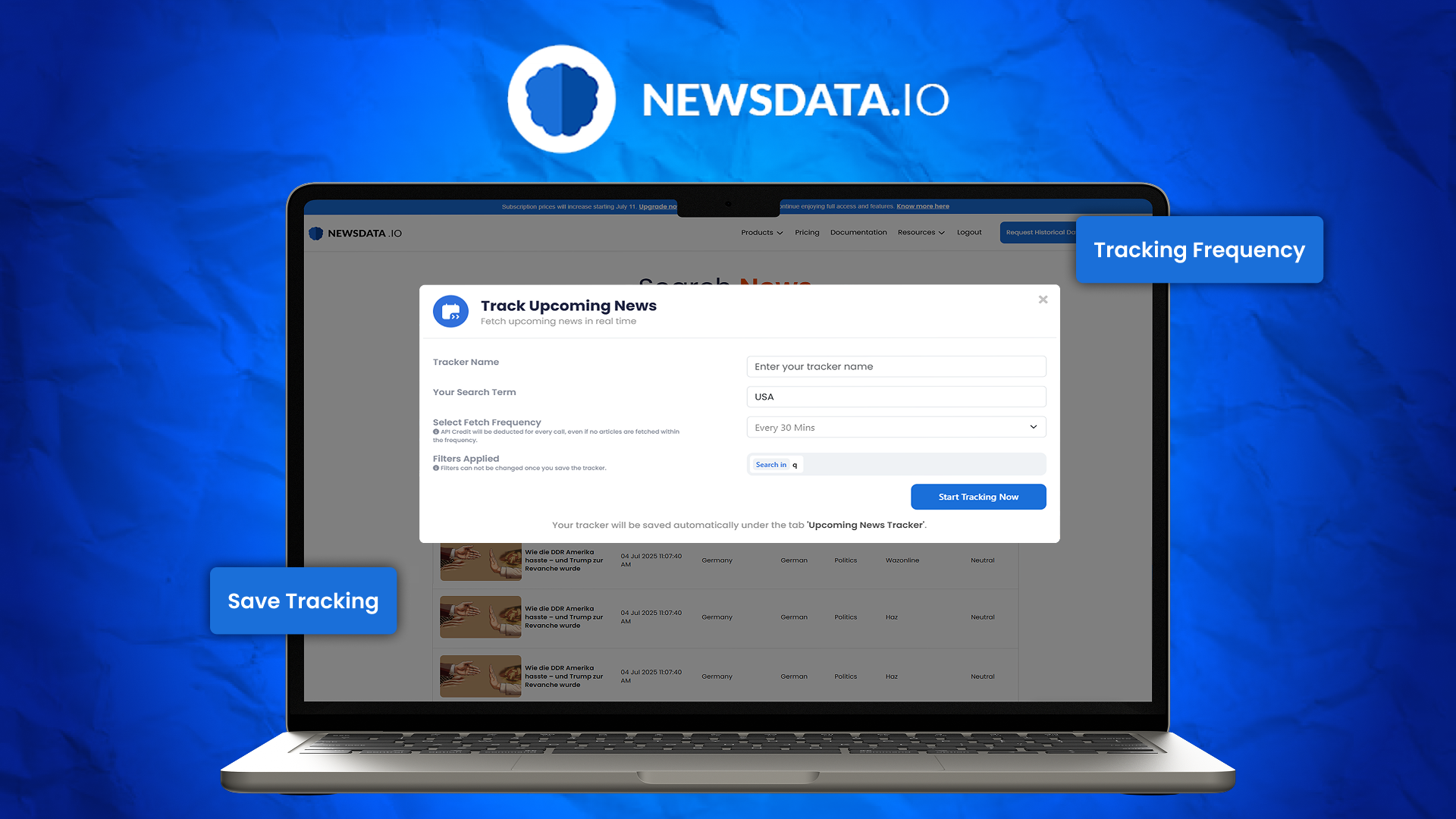 NewsData.io Screenshot