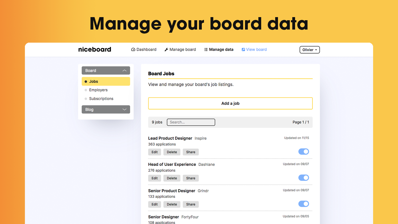 Niceboard screenshot & Video