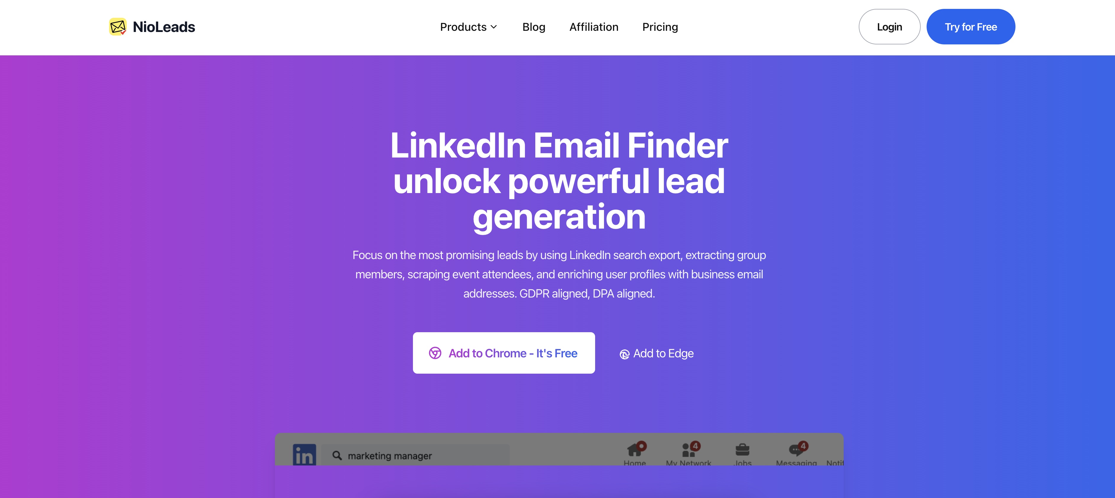 NioLeads screenshot & Video