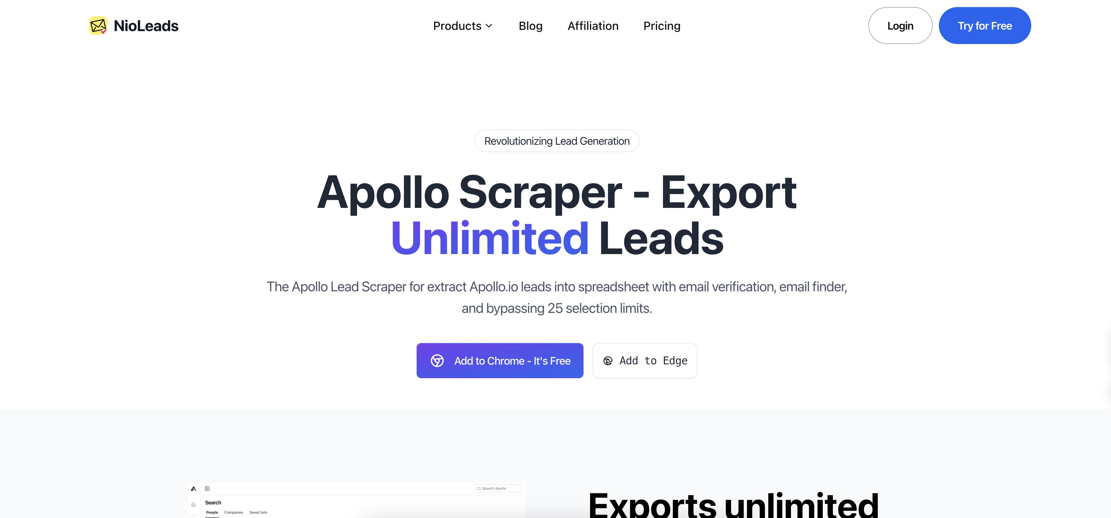 NioLeads screenshot & Video