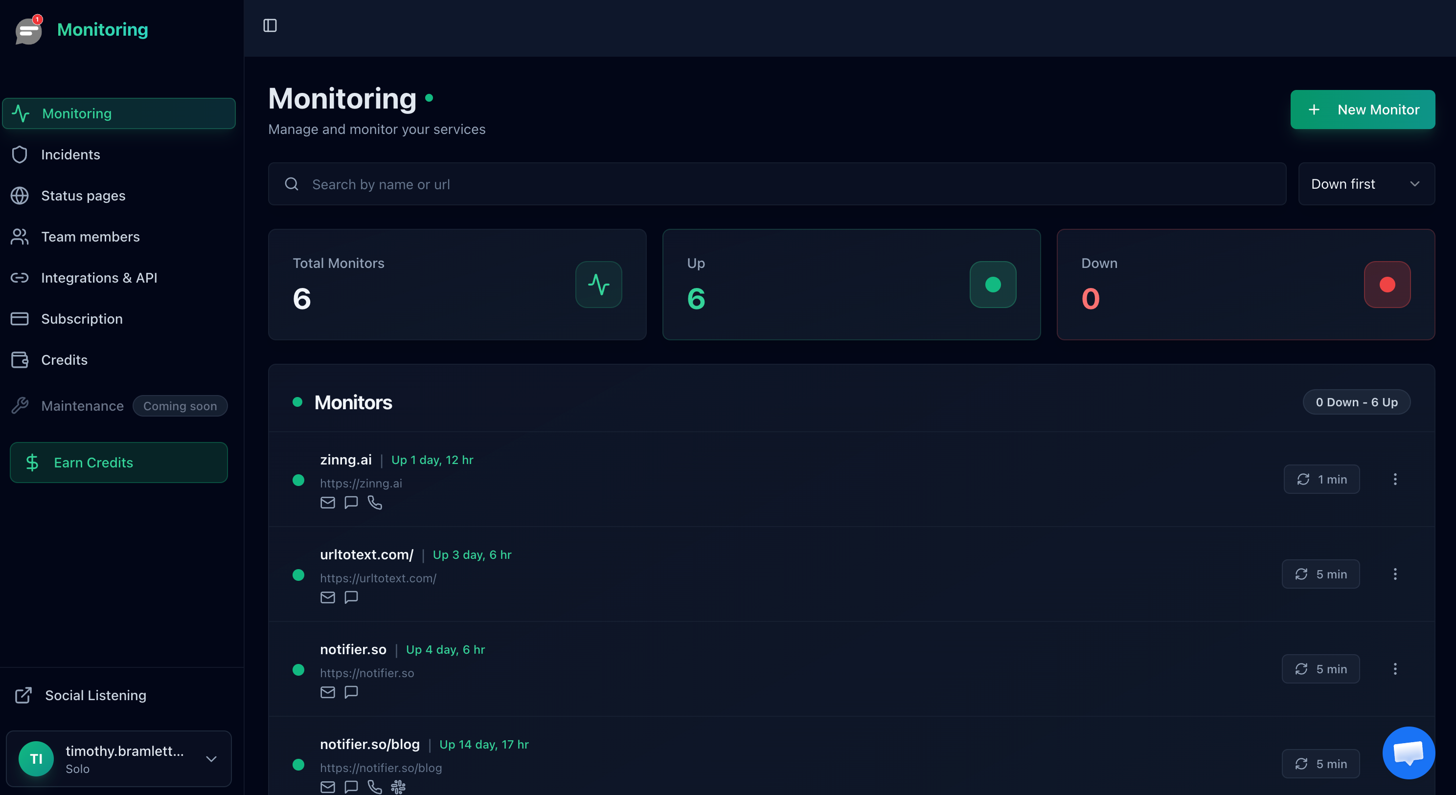 Notifier.so Screenshot