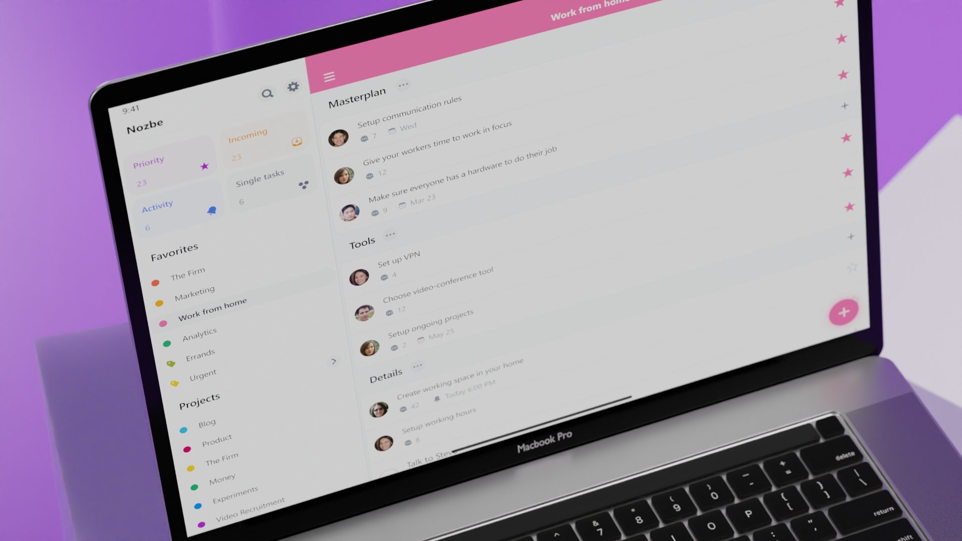 Nozbe screenshot & Video