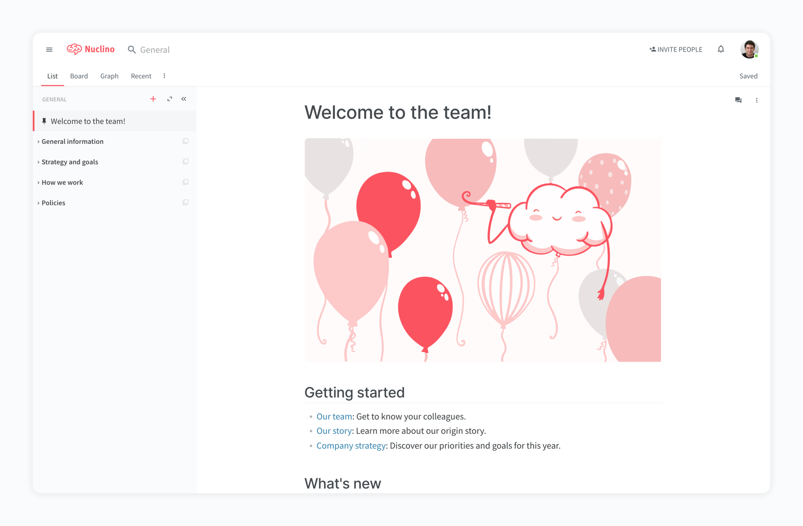 Nuclino Screenshot